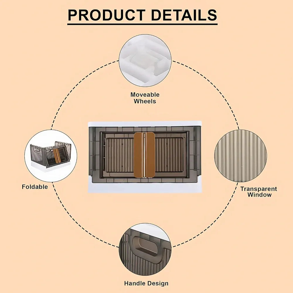 Foldable wheeled storage organizer - home improvement