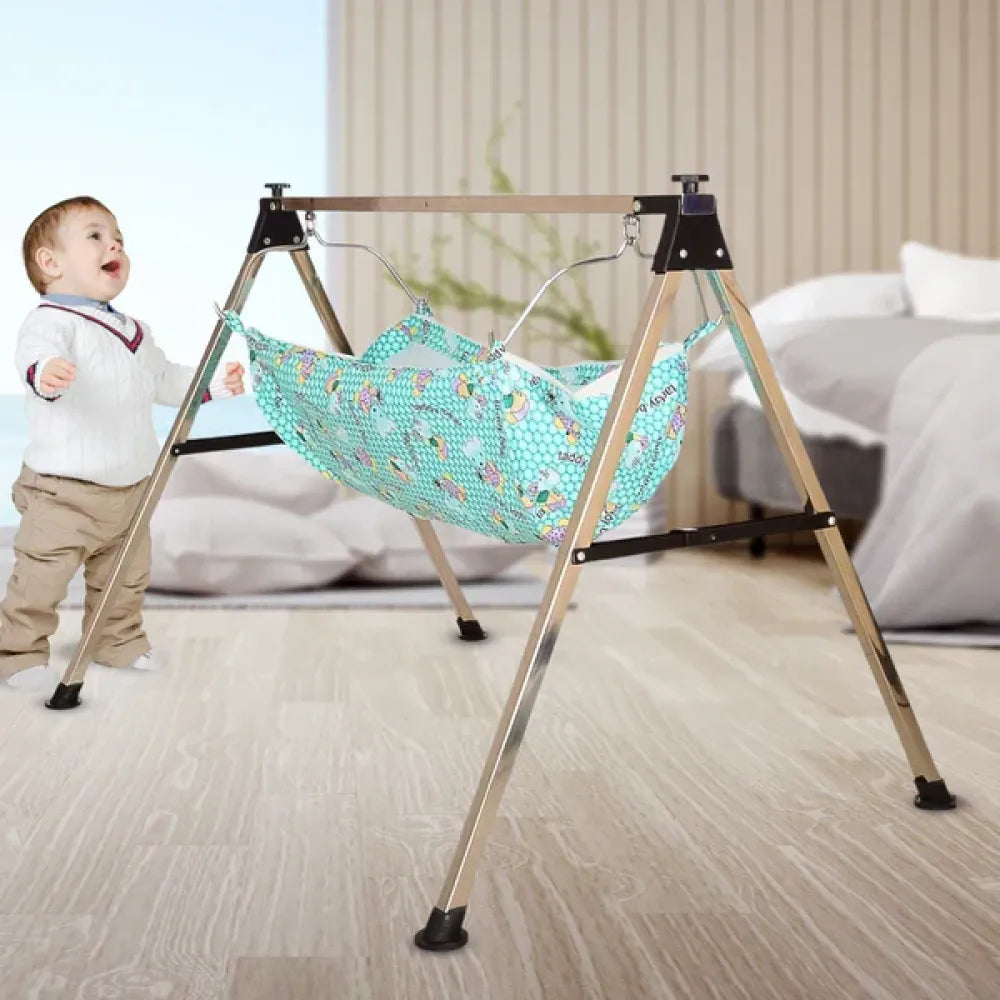 Folding baby cradle with mosquito net - home improvement