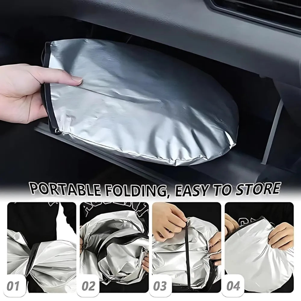 Folding car window sunshade cover