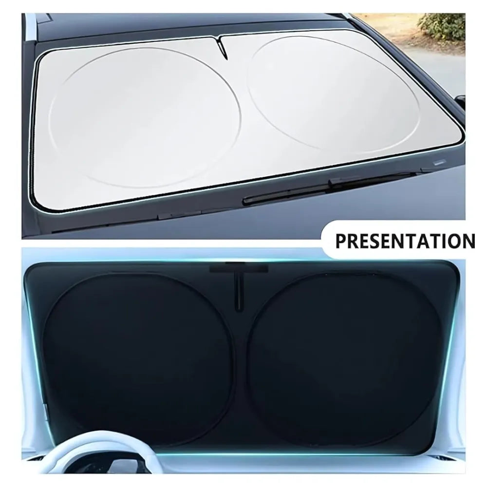 Folding car window sunshade cover