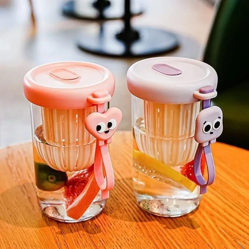 Fruit infuser glass tumbler
