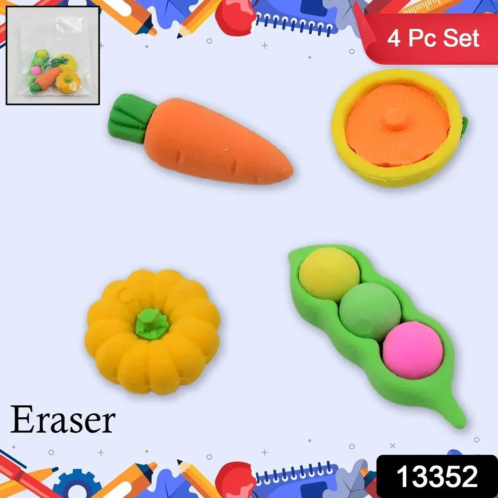 Fun 3d character erasers - office