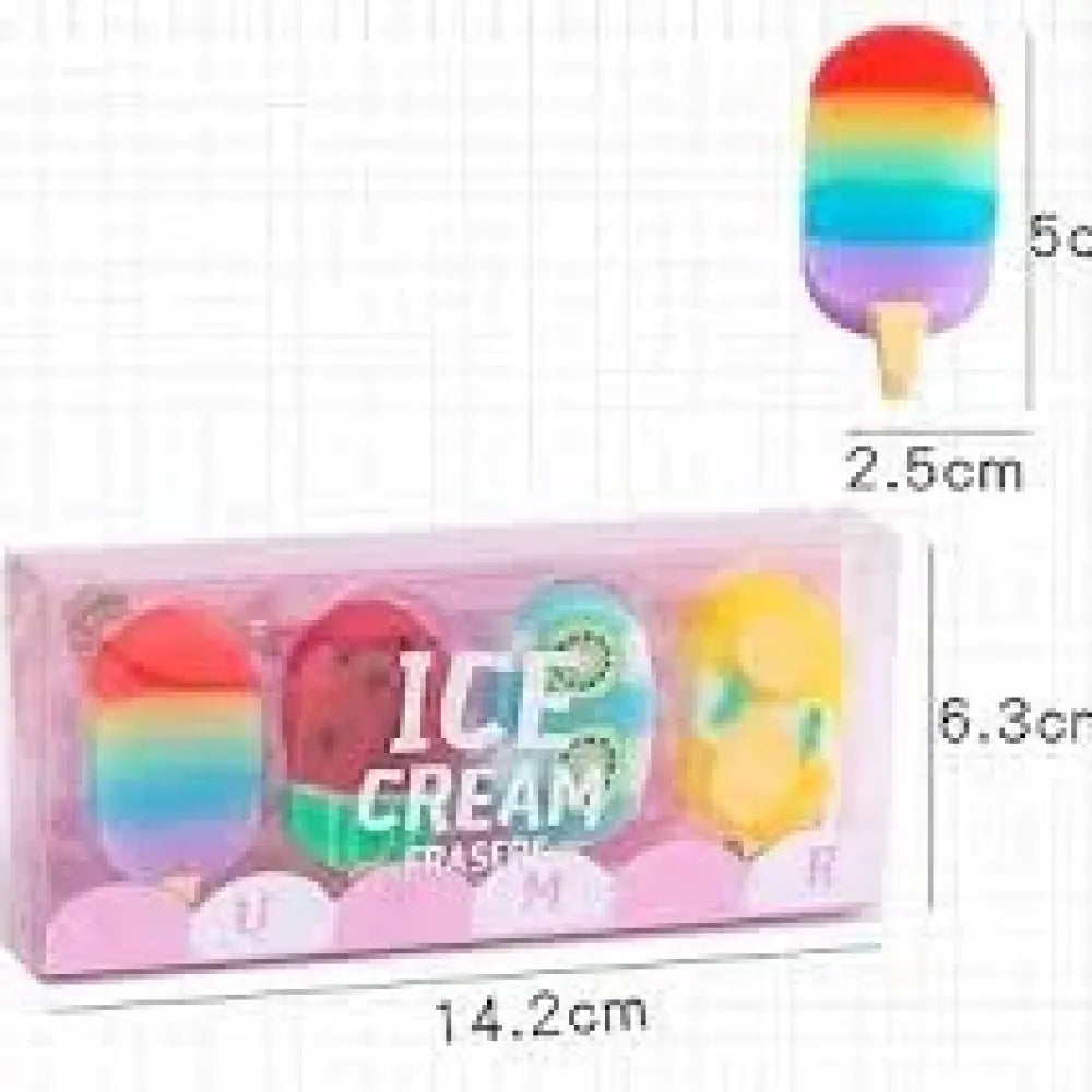 Fun jelly popsicle erasers - office