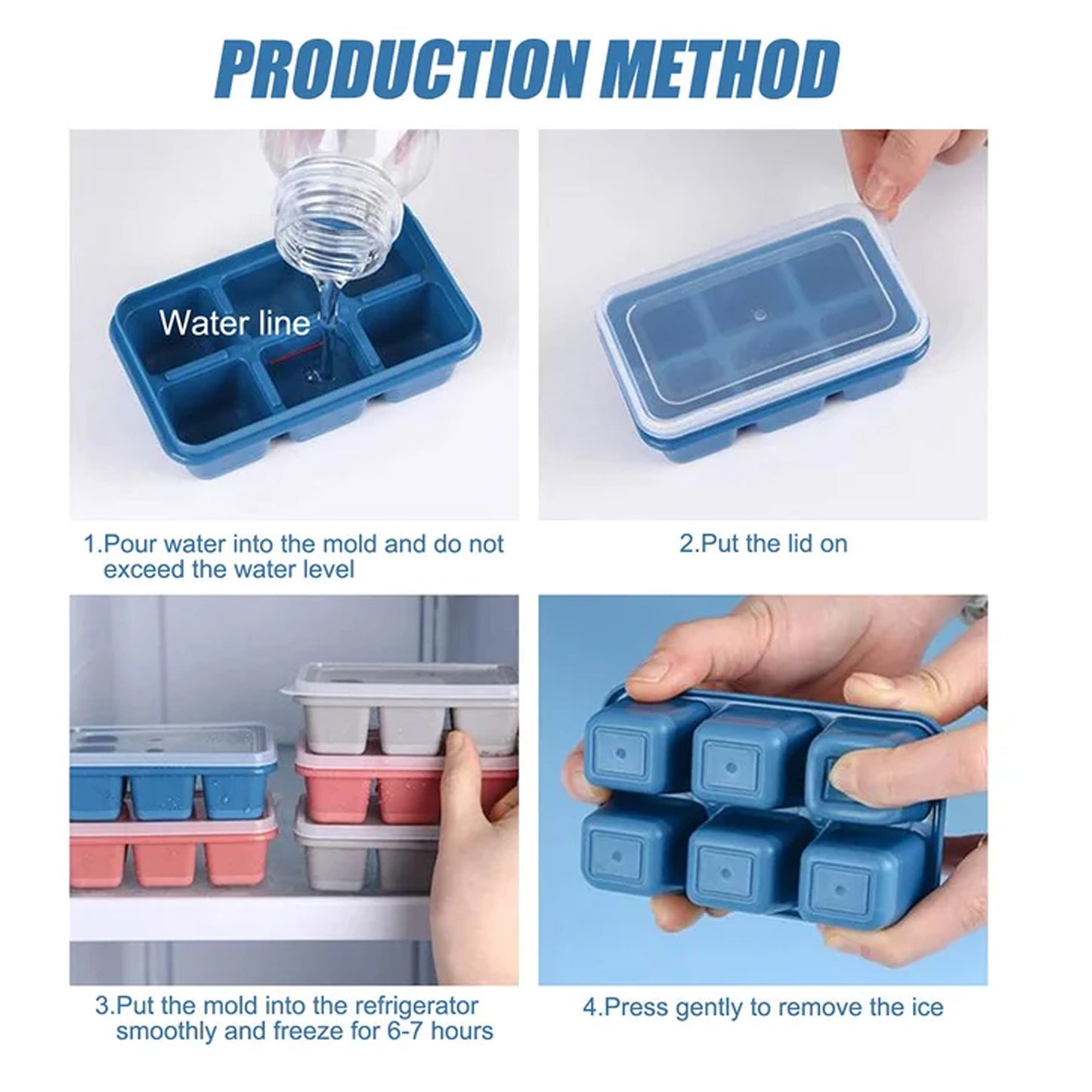 6-Cavity Silicone Ice Tray