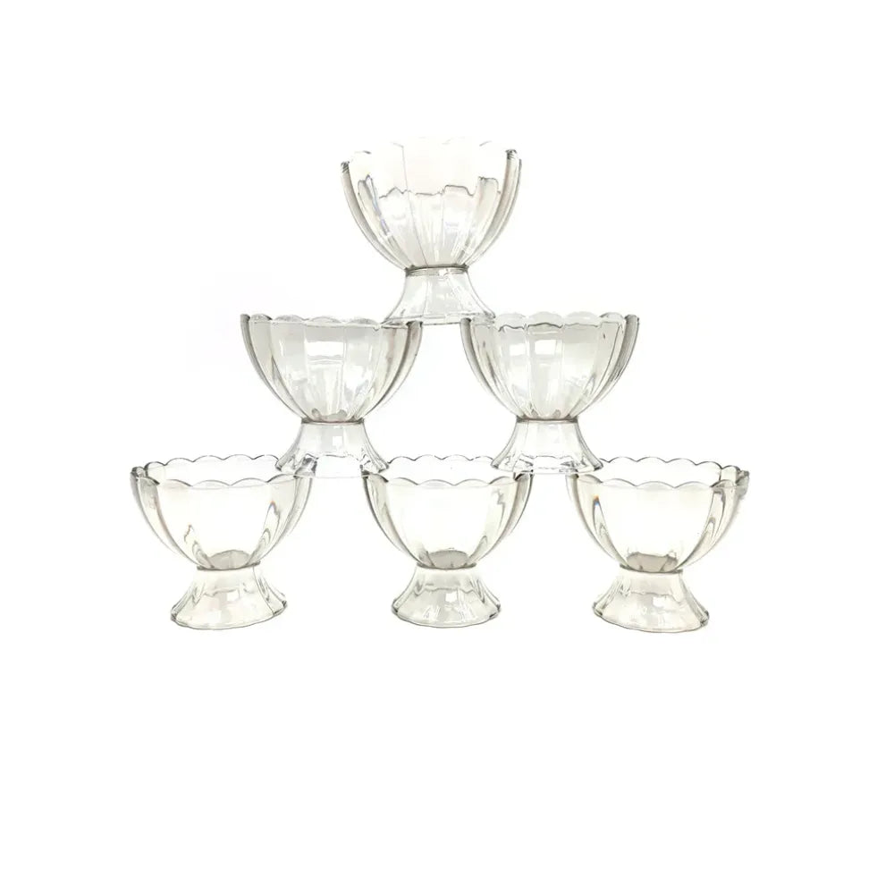 Glass dessert bowl set – 6 pcs - home & kitchen