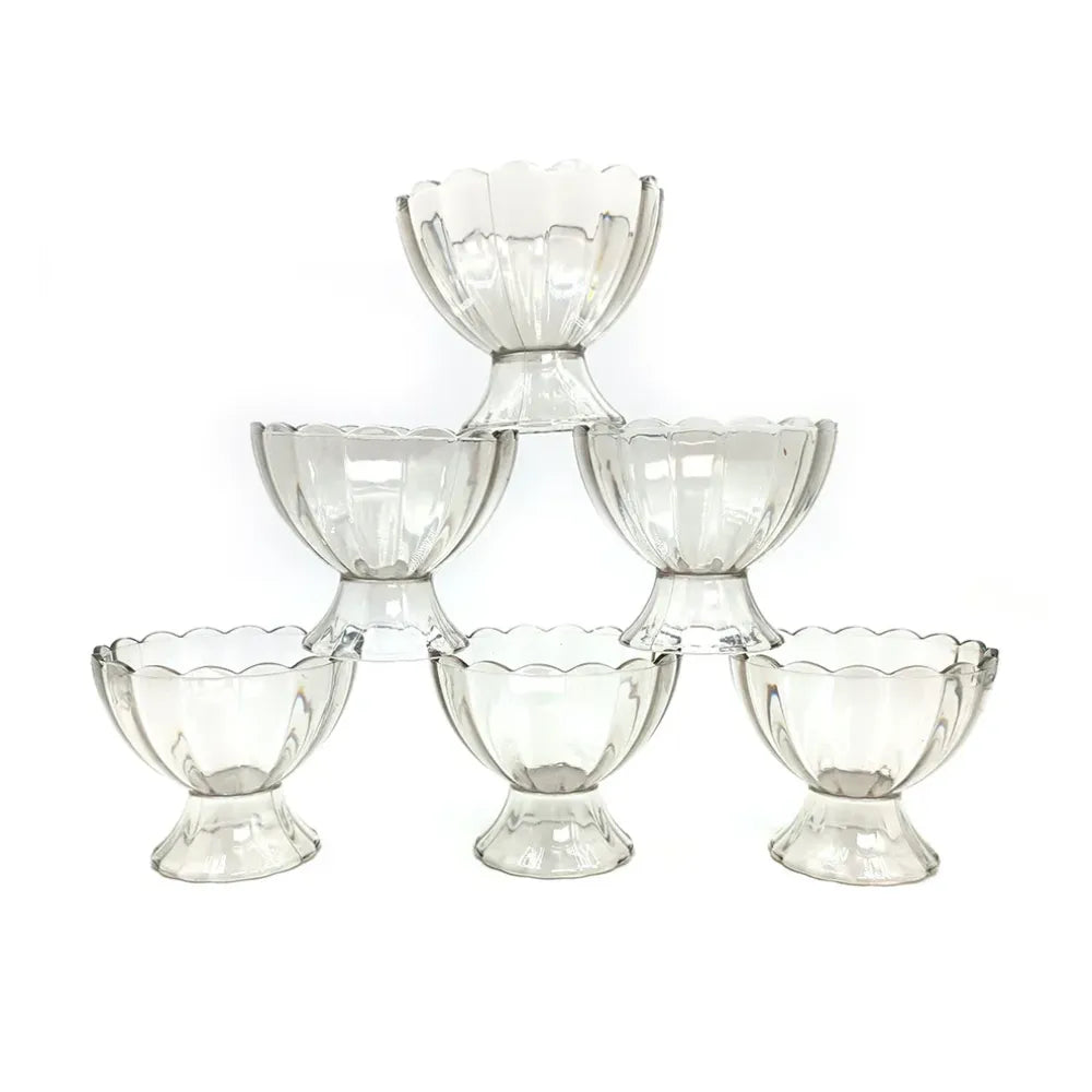 Glass dessert bowl set – 6 pcs - home & kitchen