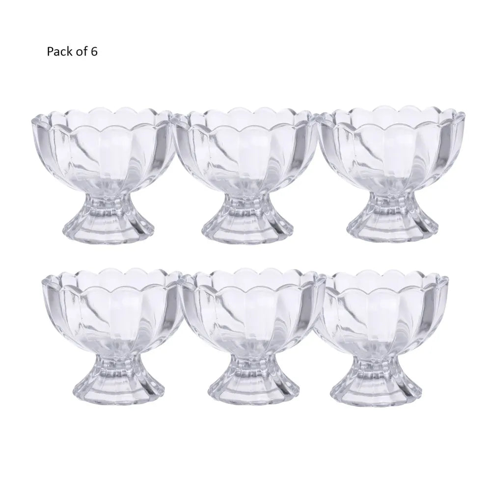 Glass dessert bowl set (6 pcs) - home & kitchen