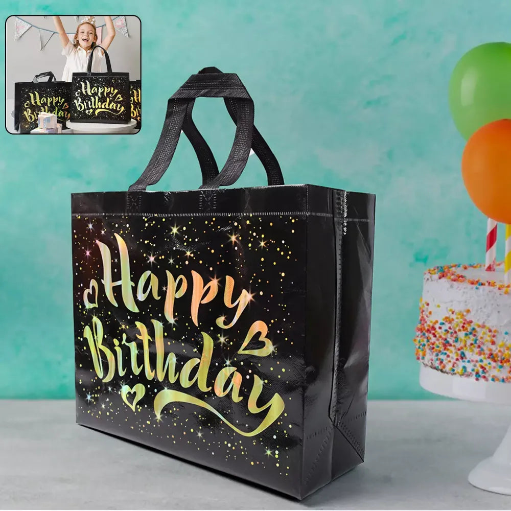 Gold star birthday gift bag - home & kitchen