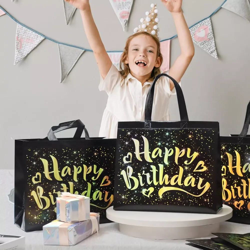 Gold star birthday gift bag - home & kitchen