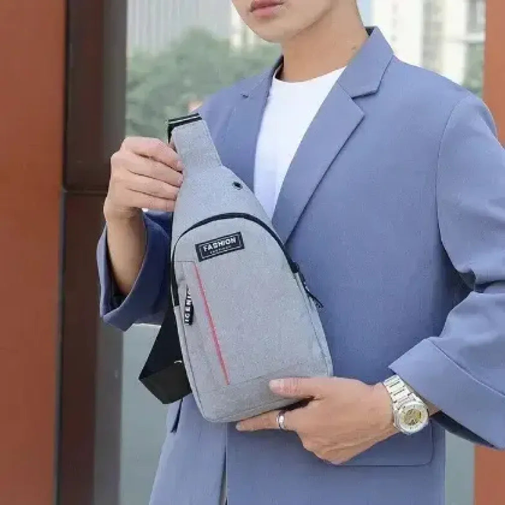Grey waterproof anti-theft crossbody fanny waist bag pack - fashion