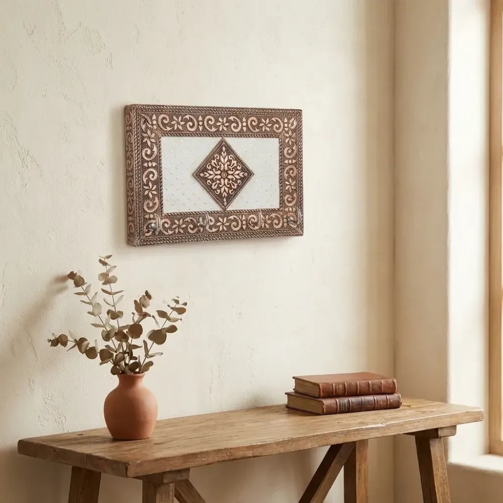 Handpainted meenakari keyholder - home improvement