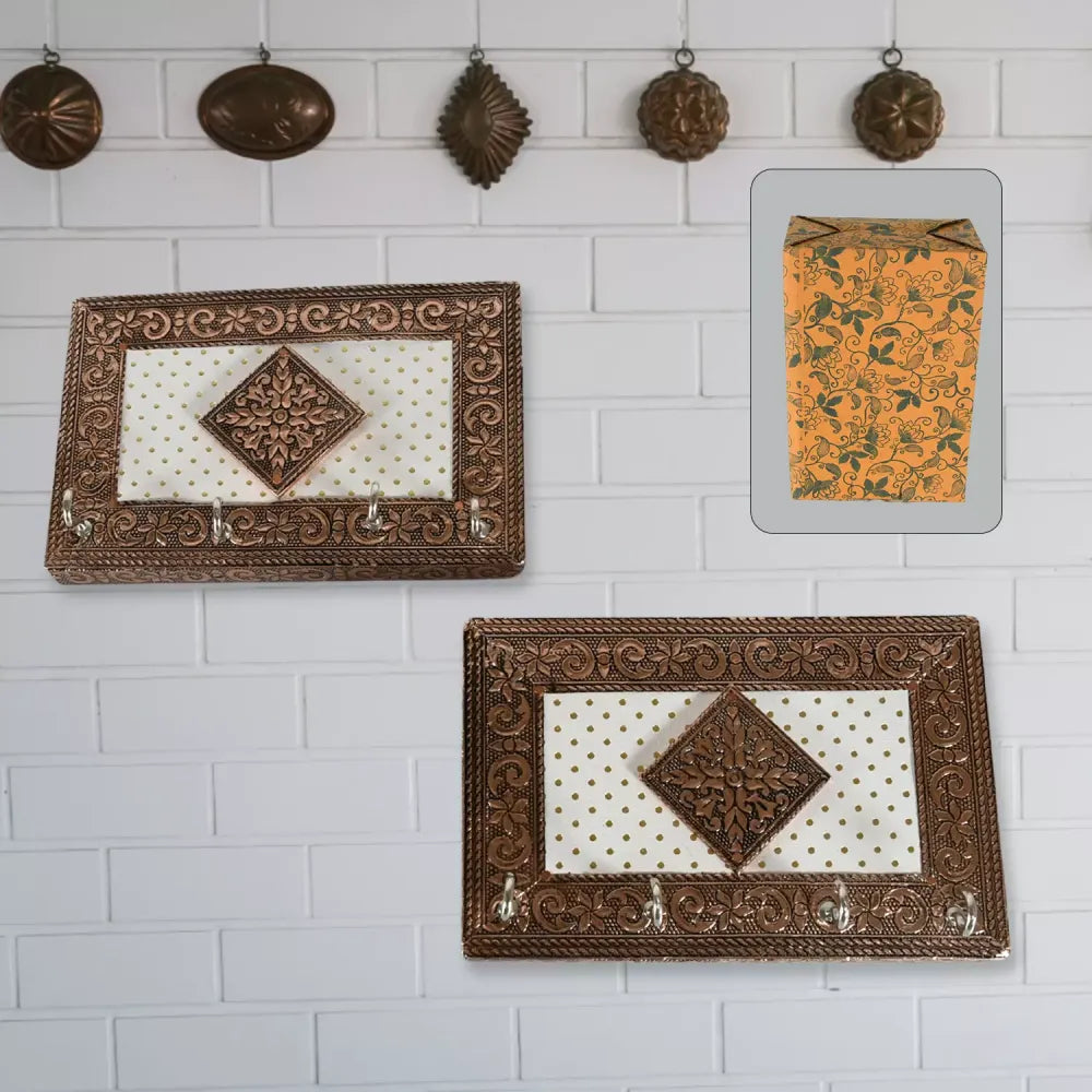 Handpainted meenakari keyholder - home improvement