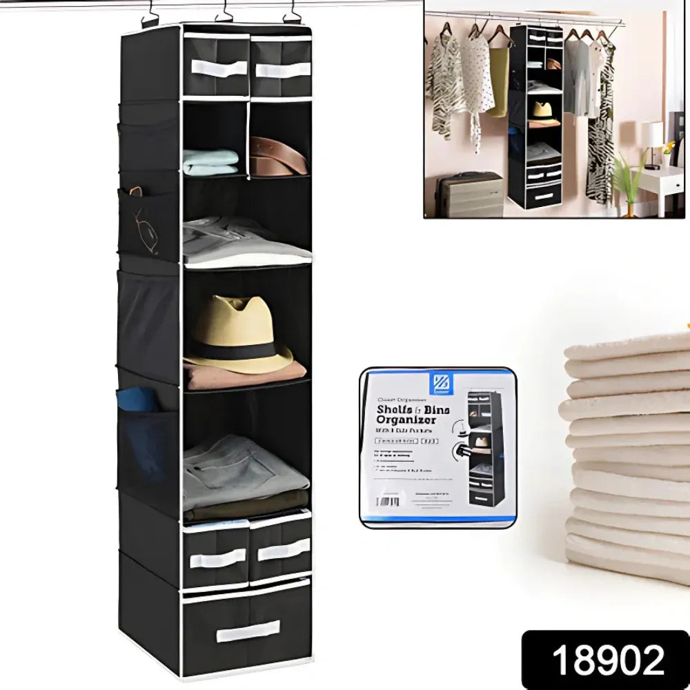 Hanging closet organizer with drawers - home improvement