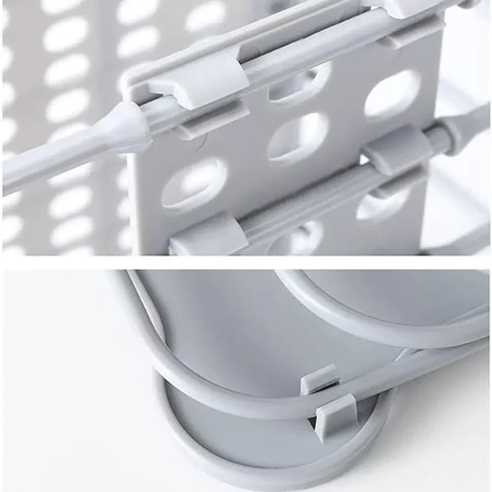 Hanging plastic laundry basket