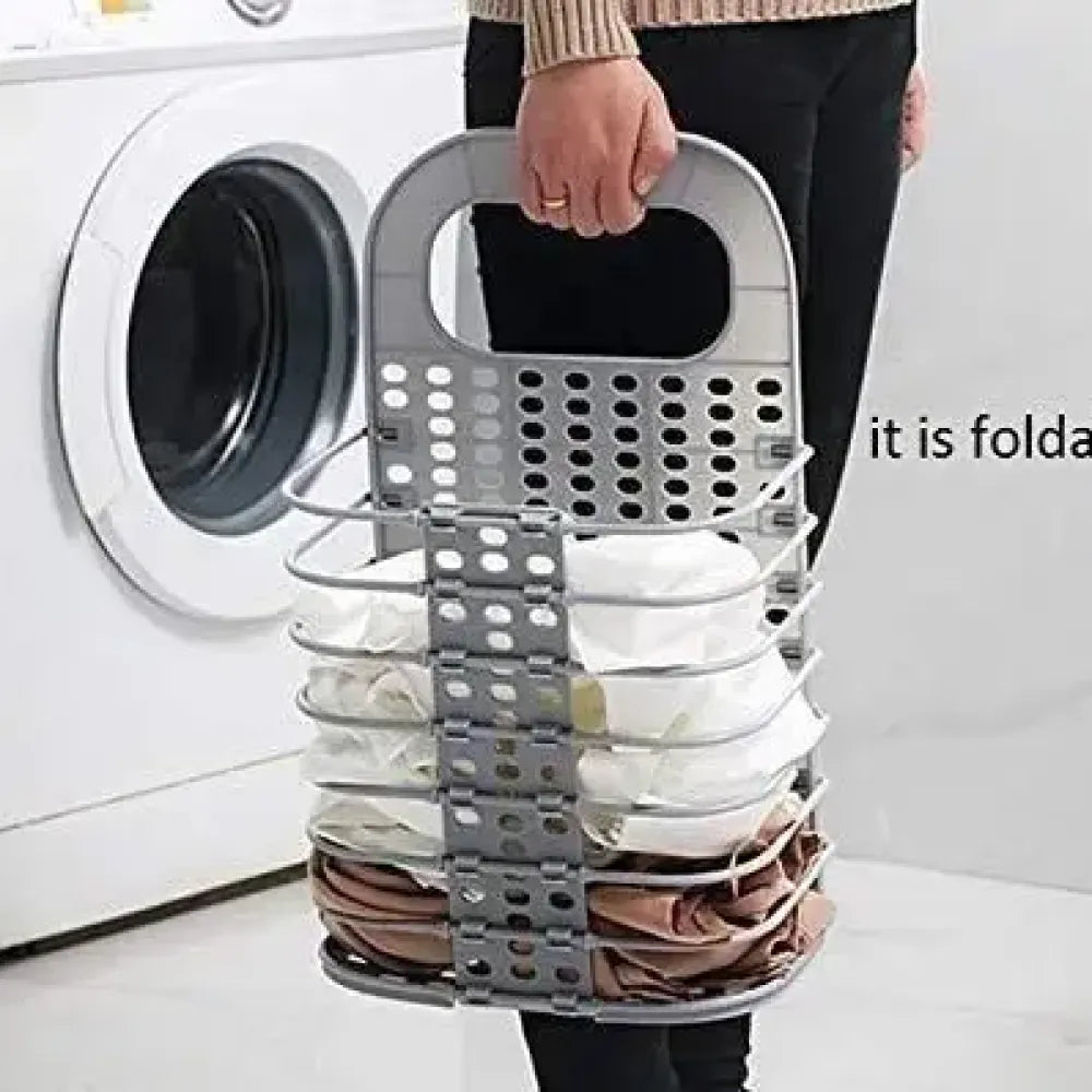 Hanging plastic laundry basket