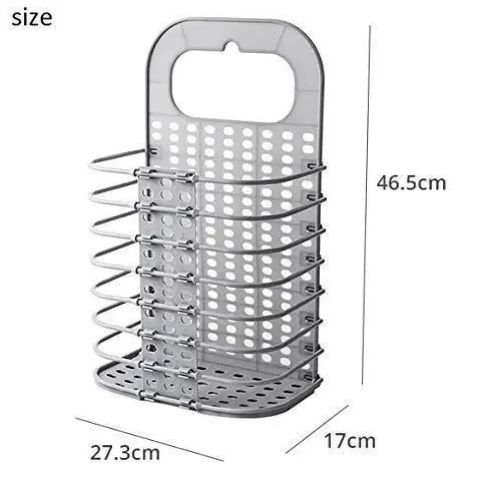 Hanging plastic laundry basket