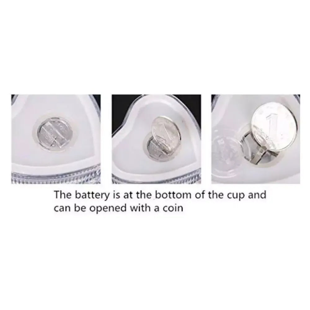 Heart-shaped led glass cup - home & kitchen