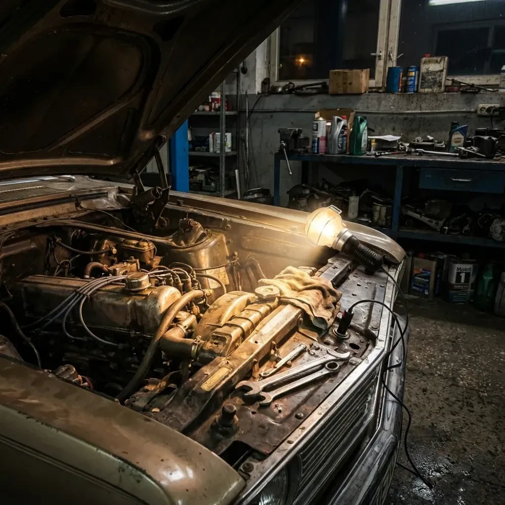 Heavy-duty hand work lamp for night repairs - home improvement