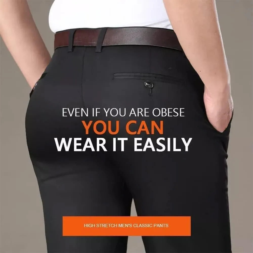 High elasticity men’s classic pants (pack of 3)