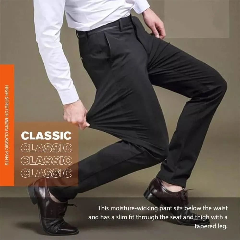 High elasticity men’s classic pants (pack of 3)