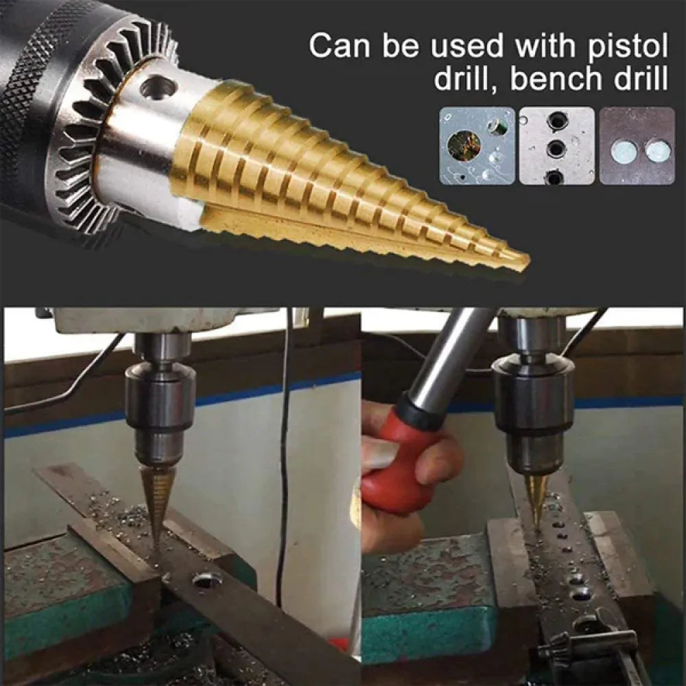 High-speed steel step drill bit - hardware