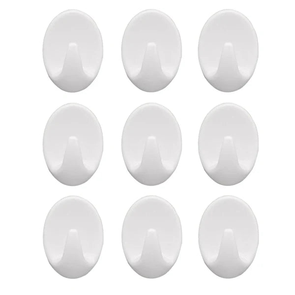 Self-Adhesive Wall Hooks (9-Pack)