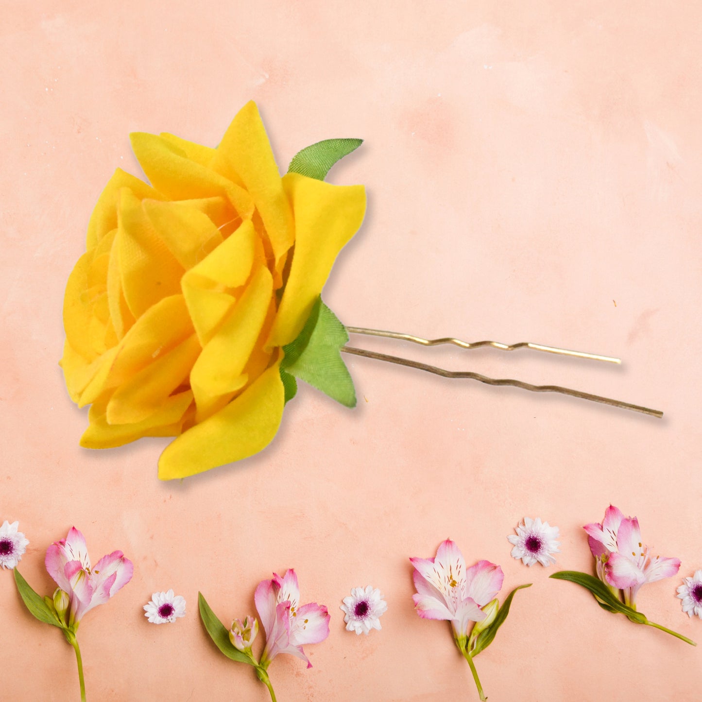 Vibrant Floral Hair Pin Set
