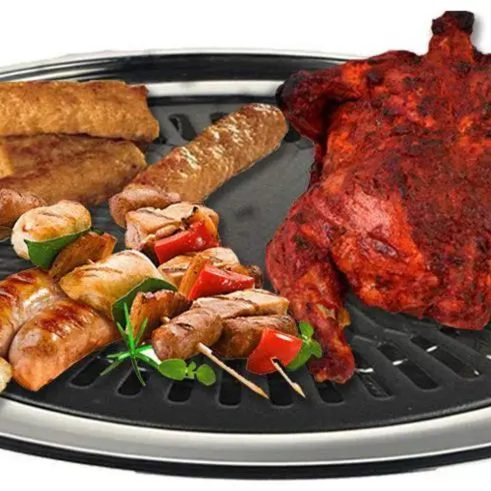 Indoor smokeless bbq grill