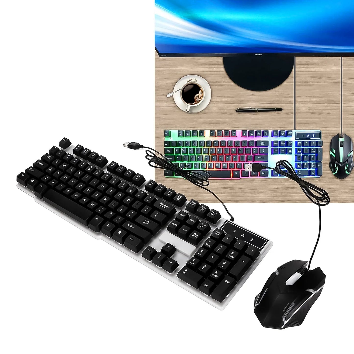 Backlit Gaming Keyboard Mouse