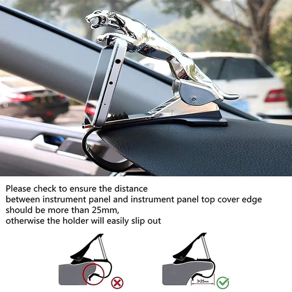 Jaguar dashboard phone holder for car