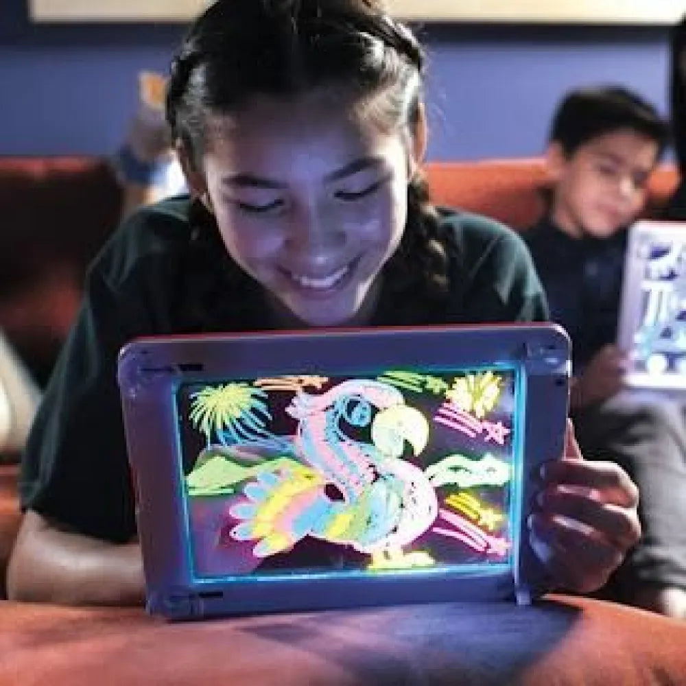 Illuminated drawing tablet.