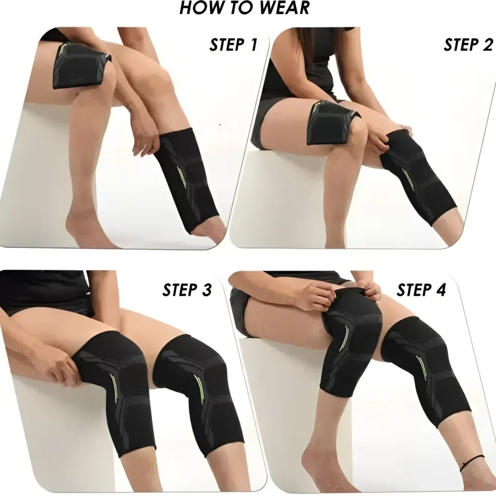 Knee pad application guide.