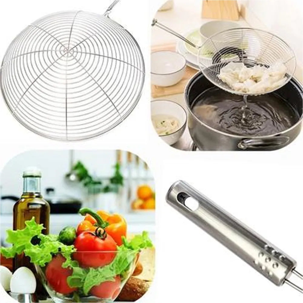 Large stainless steel oil strainer - home & kitchen