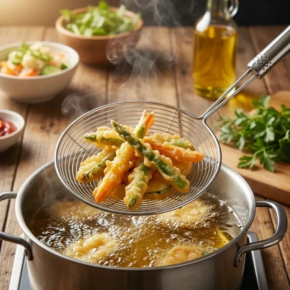 Large stainless steel oil strainer - home & kitchen