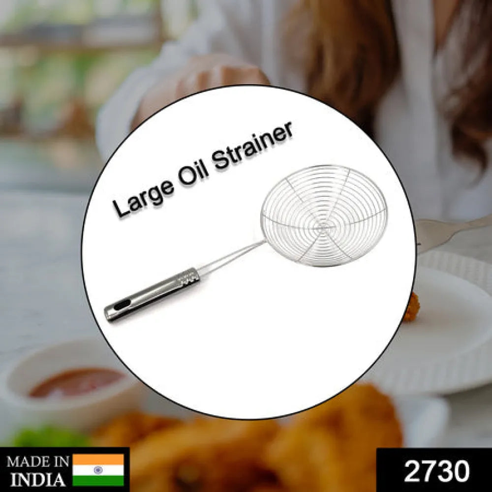 Large stainless steel oil strainer - home & kitchen