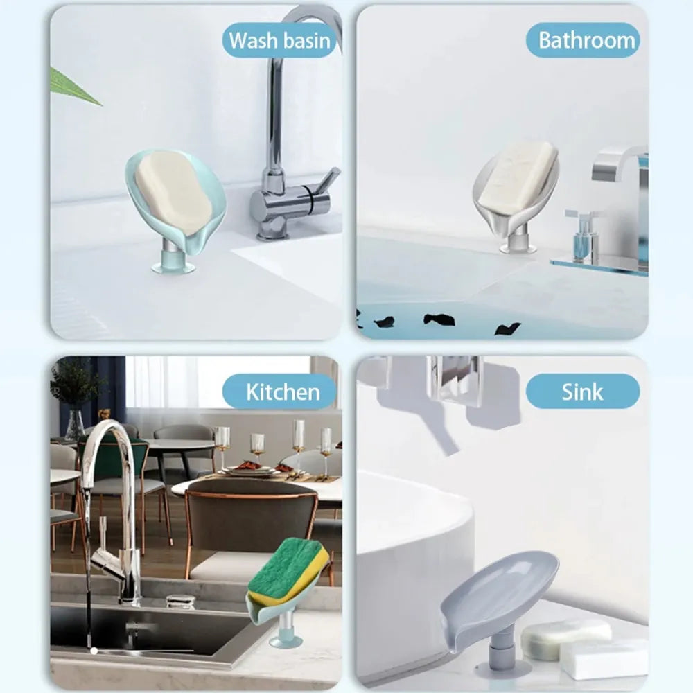 Leaf shape soap holder - home & kitchen
