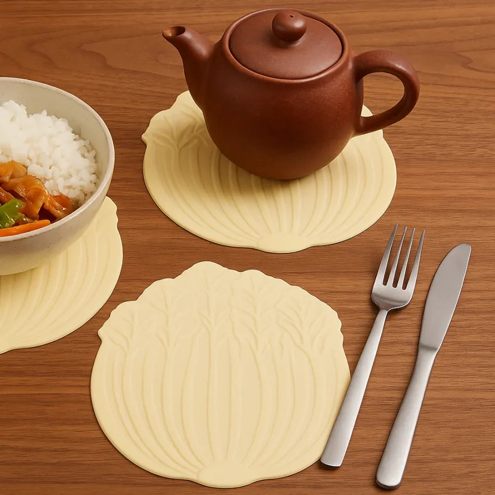 Leaf silicone coaster set - home & kitchen