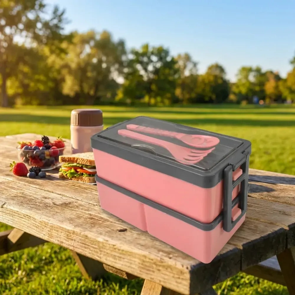 Leak-proof 3-compartment lunch box - home & kitchen