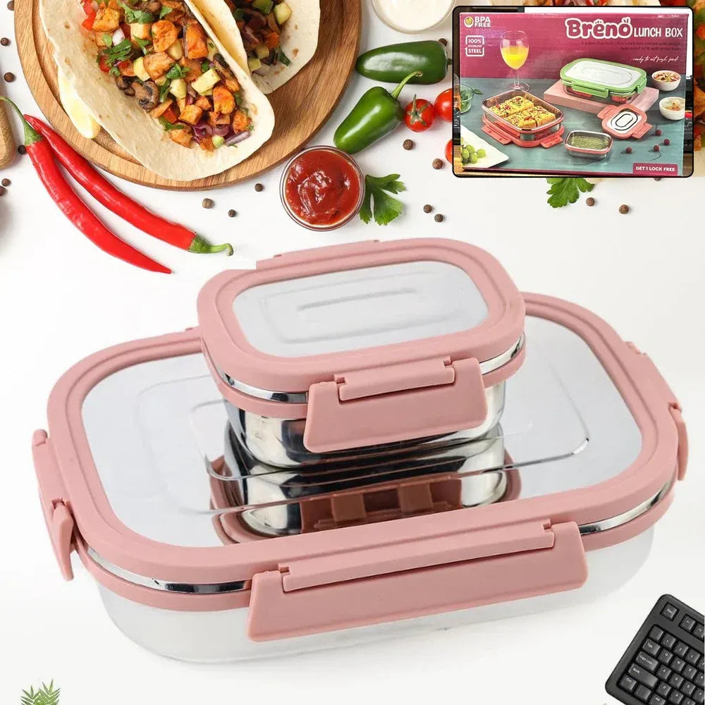 Leak-proof stainless steel lunch box - home & kitchen