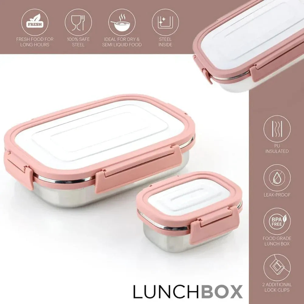 Leak-proof stainless steel lunch box - home & kitchen