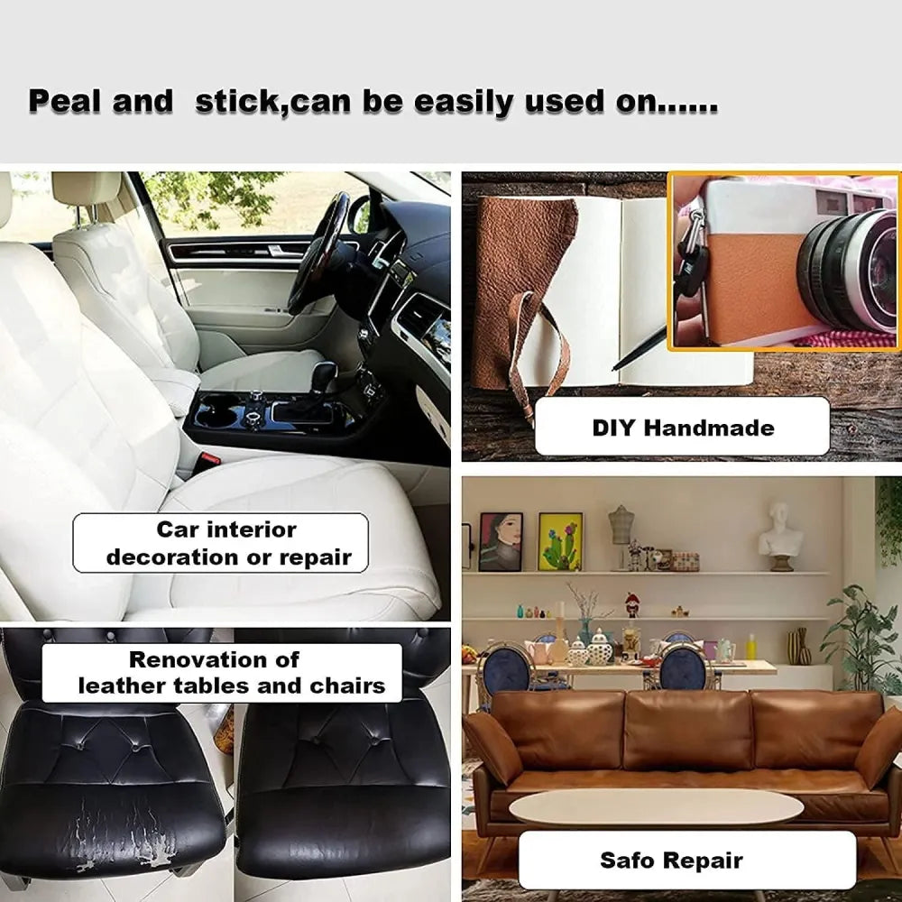 Leather repair patch tape