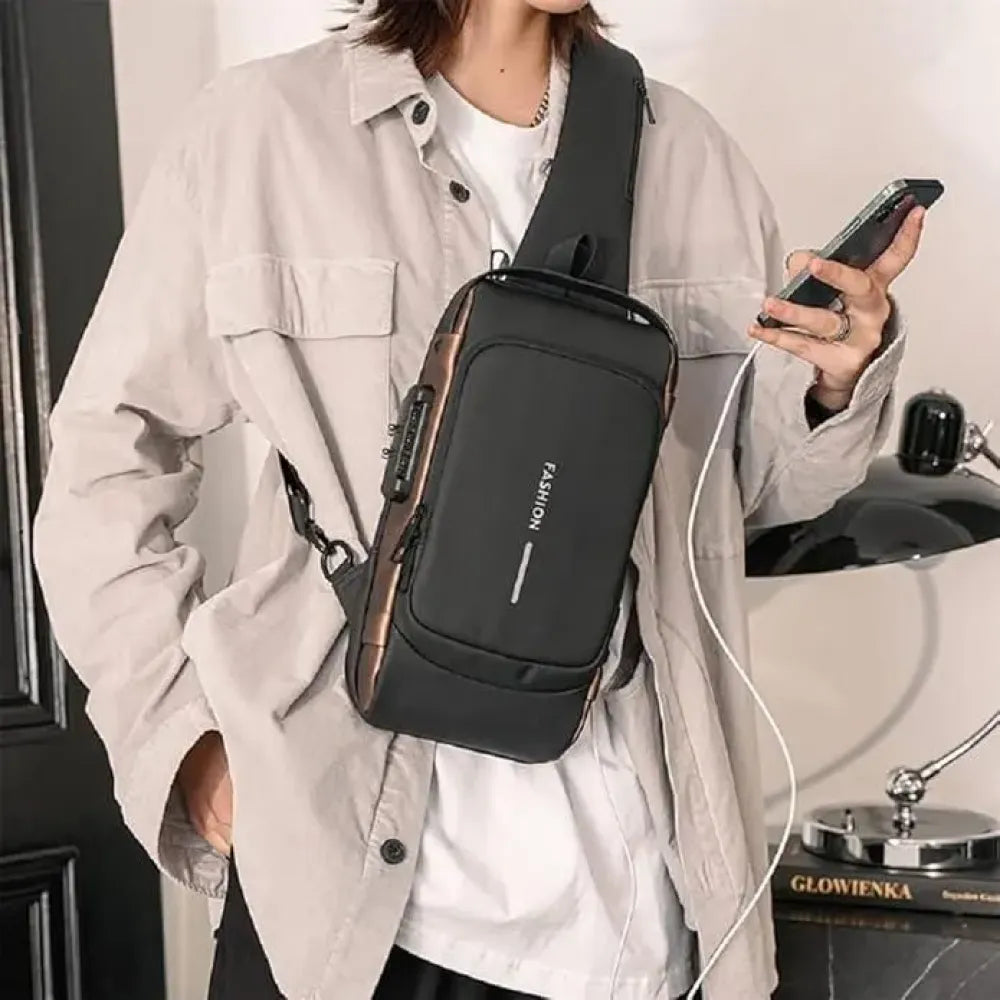 Leather sling bag