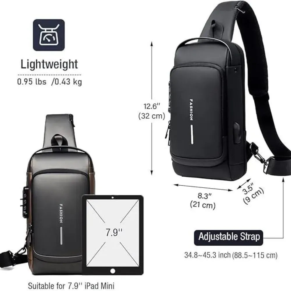 Leather sling bag