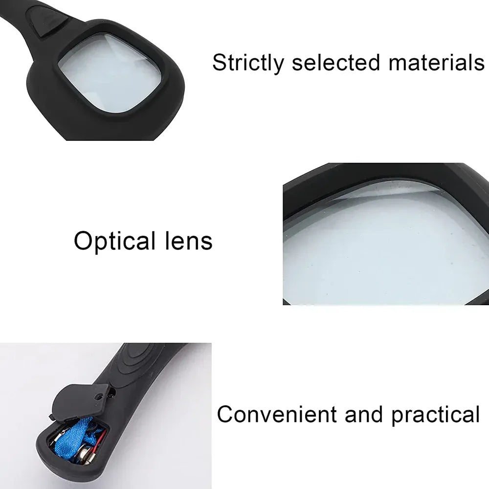 Led illuminated magnifying glass - home improvement