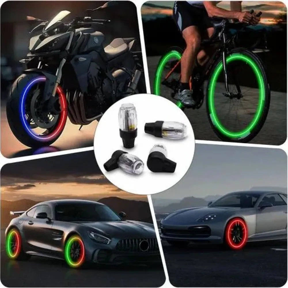 Led valve cap lights - automotive