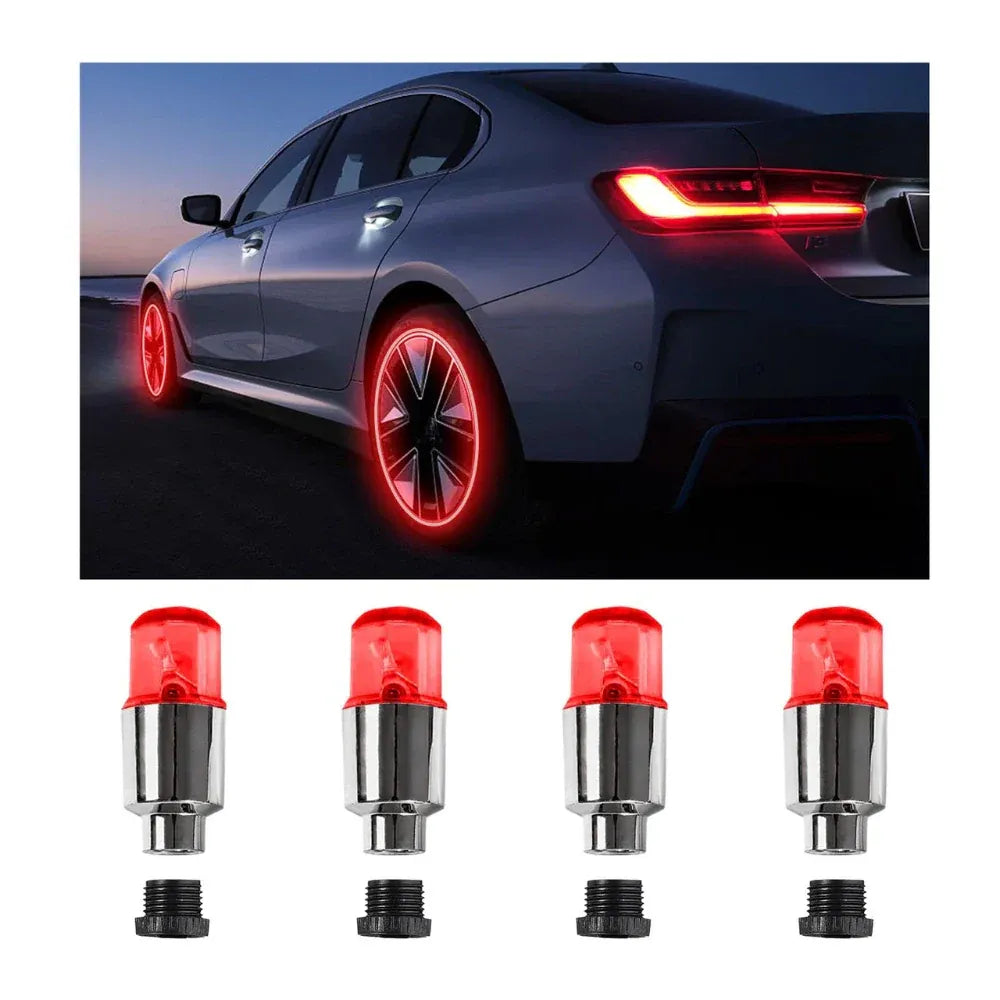 Led valve cap lights - automotive