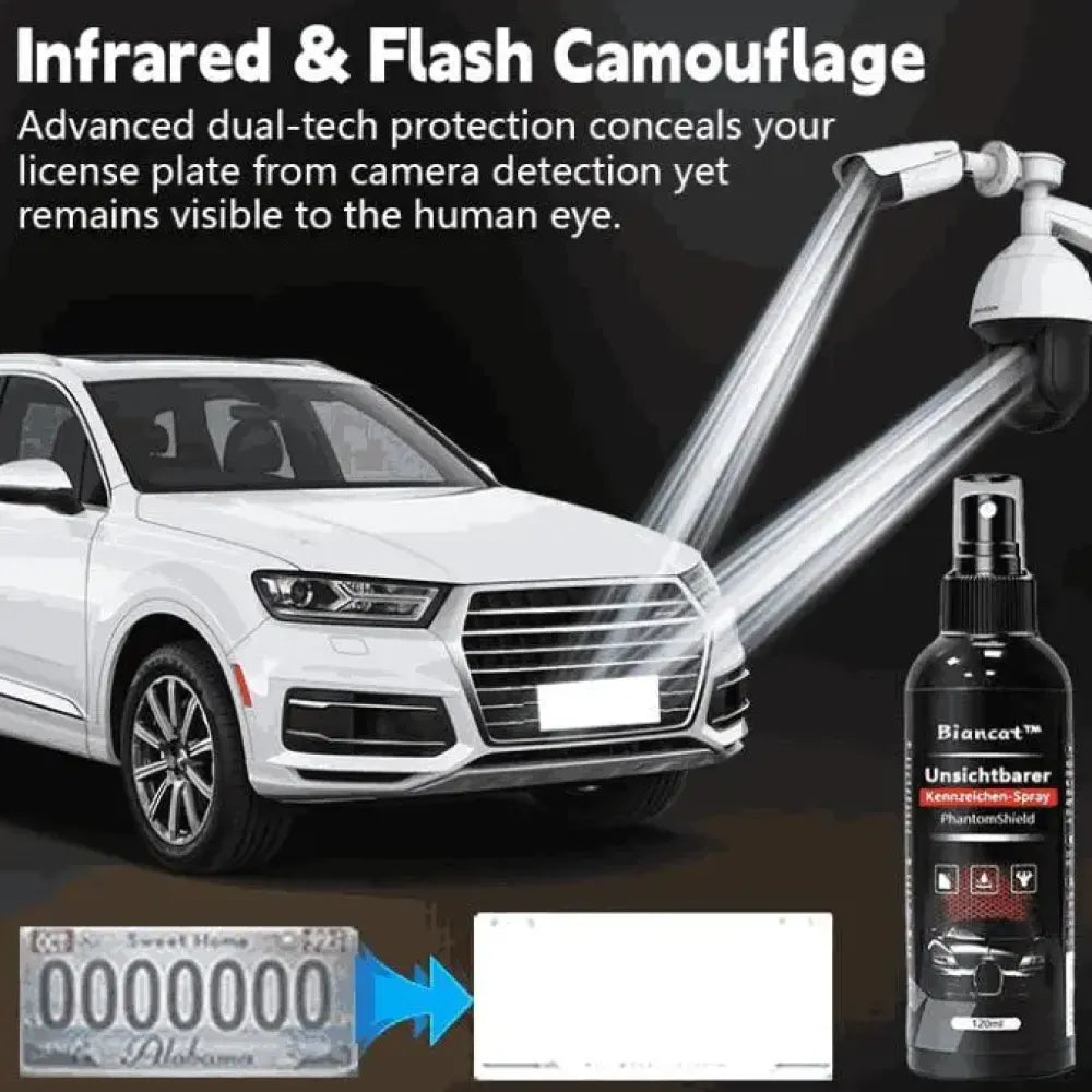 License plate privacy spray - car and bike accessories
