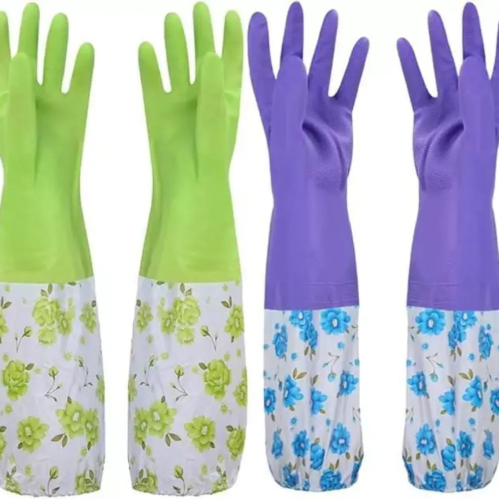 Lined cleaning gloves (1 pair) - home essentials
