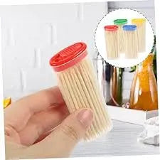 Eco-Friendly Bamboo Toothpicks with Dispenser