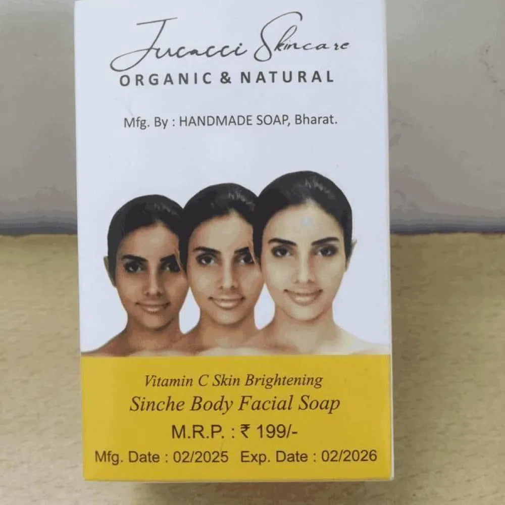Lucacci sinche kojic skin whitening facial body soap for women & men - 100 g